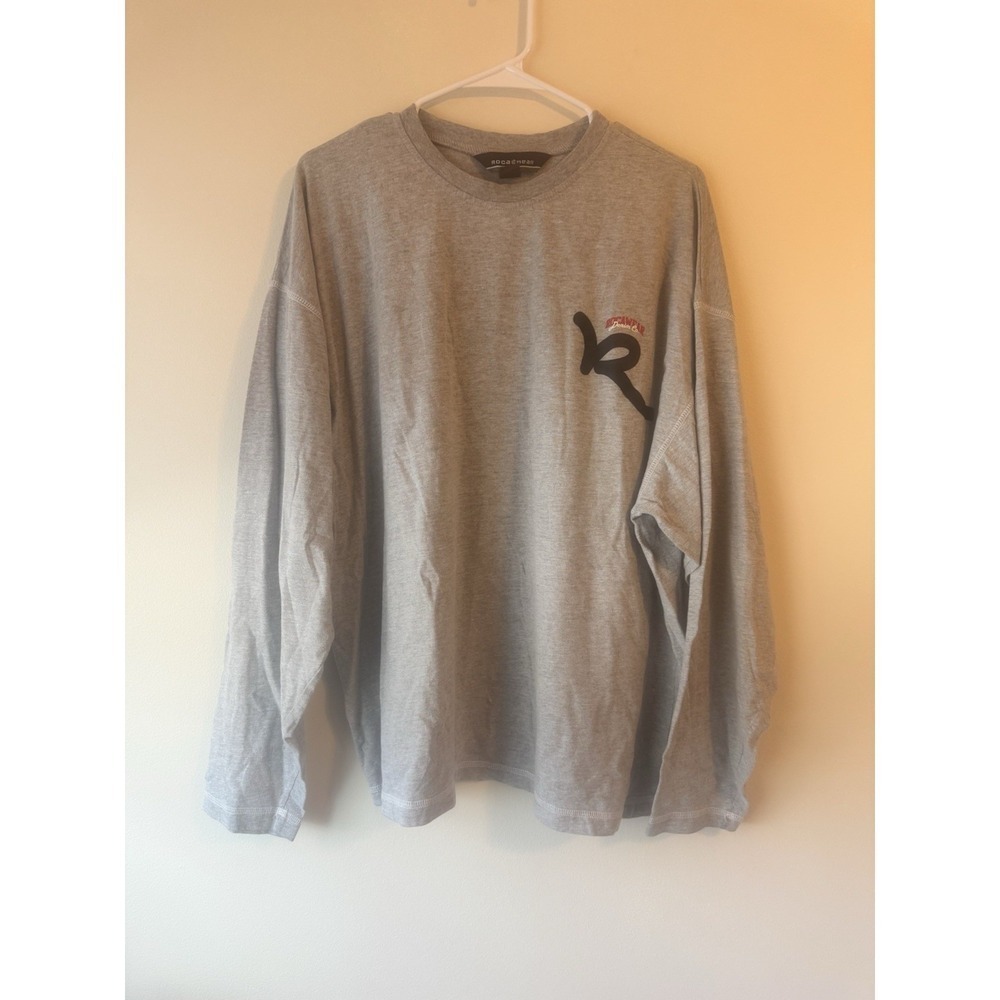 Vintage Rocawear Long sleeve Shirt‎ Men's 2XL Gray Crew Neck Hip Hop